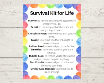 Ende des Jahres Studenten Geschenk - Survival Kit for Life