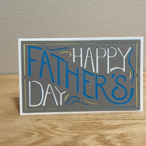 Happy Father es Day Karte |  Happy Father es Day | Feier | Papercut