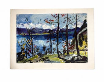 Lovis Corinth Ostern Am Walchensee Druck 34,5x27 Deutsche Expressionist Kunst
