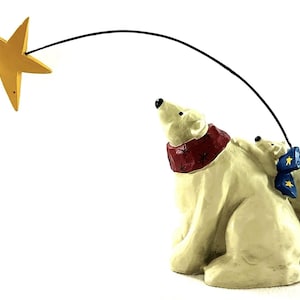 Stampin’ Up Studio 2002 Eisbären Figur mit Stern Weihnachten Winter Dekor