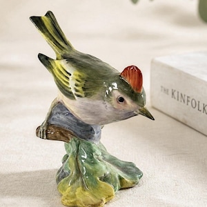 Spode Copeland Bird Figurine Bone China England c1940s Hand Painted 3”