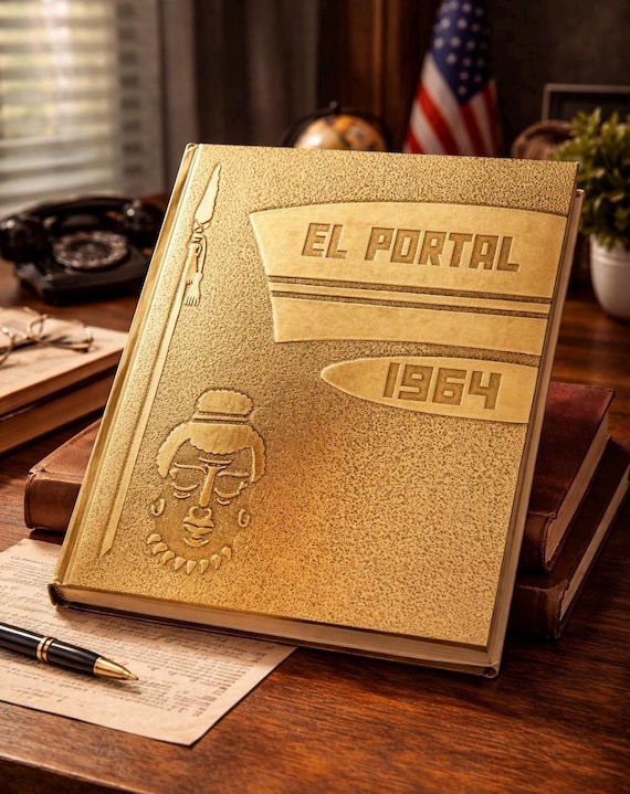 1964 Tracy CA High School Yearbook El Portal W Signatures Vintage