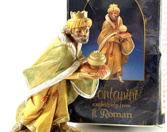 Fontanini Balthazar King w/ Myrrh 4.5” Nativity Figure Italy Simonetti w/ Box