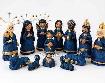 Figura religiosa de la Sagrada Familia en el Nacimiento: María, José y el Niño Jesús, de 15 cm (6 pulgadas).