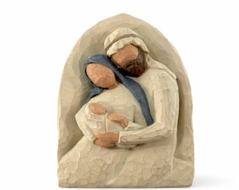 Willow Tree La Sagrada Familia Placa Susan Lordi 2002 Demdaco Nace un niño 6"