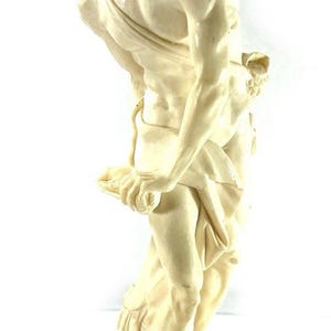 A. Santini 15.25&quot; David Sculpture Figurina in alabasterite Italia – Davide e Golia