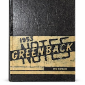 1953 Greenback Notes jaarboek San Juan High School Fair Oaks CA ondertekend vintage