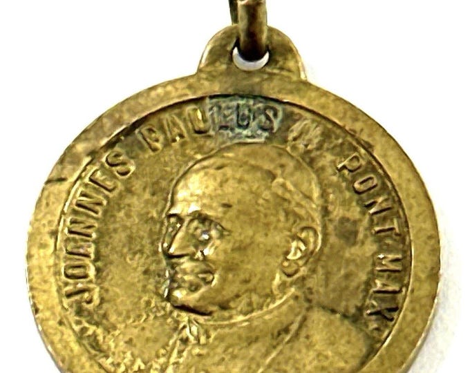 Vintage Pope John Paul II Pieta Catholic Medal Pendant Vatican Souvenir ...