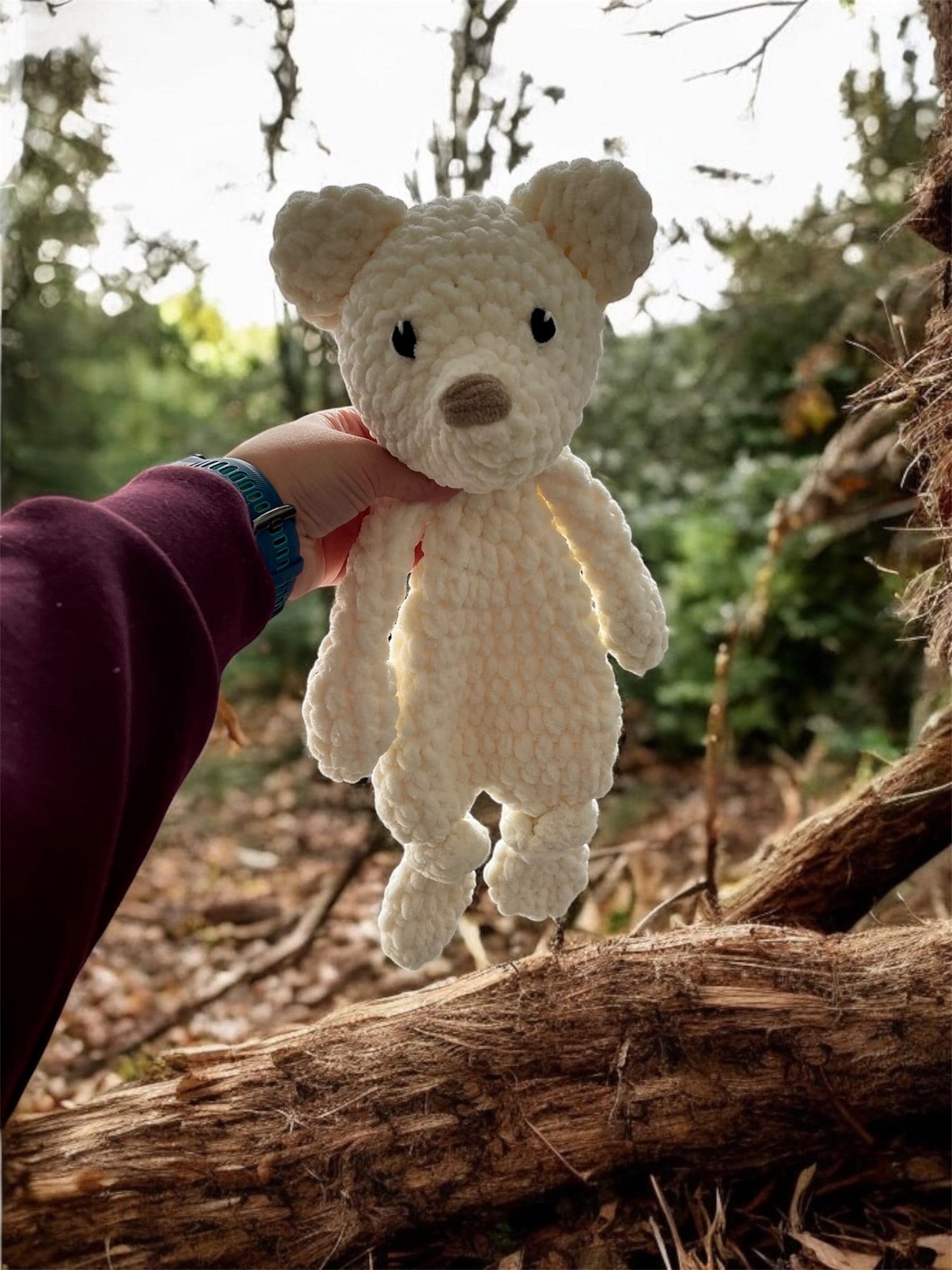 Bear Knotted Lovey, Handmade crocheted Bear Knotted Lovey, Soft Baby Security Lovey, Adorable crochet Bear lovey, ideal baby gift, cute bear