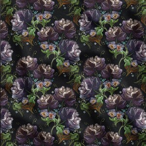 3D Flowers Pattern Upholstery Print Fabric, Floral Home Decor Fabric,Curtain Furniture Chair Sofa Upholstery Fabric by the Yard
