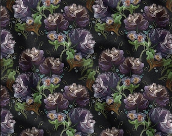 Tessuto per tappezzeria con stampa floreale: tessuto decorativo per la casa con fiori 3D, tagliato su misura.