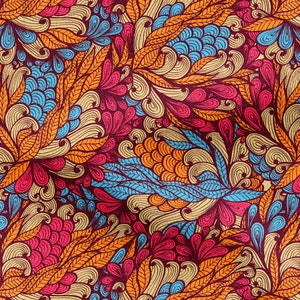Fuchsia Vintage Flowers Pattern Upholstery Print Fabric, Floral Home Decor Fabric,Curtain Furniture Chair Sofa Upholstery Fabric by the Yard