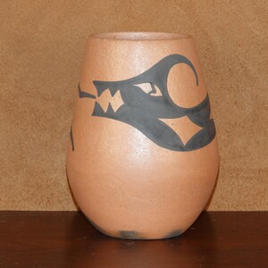 Zuni Pueblo Serpent Pot by Alan E Lasiloo,  6.5&quot; Tall.