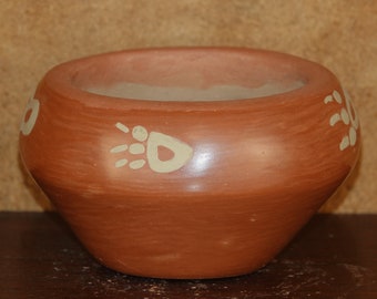 Redware Bearclaw pot, Jemez Pueblo