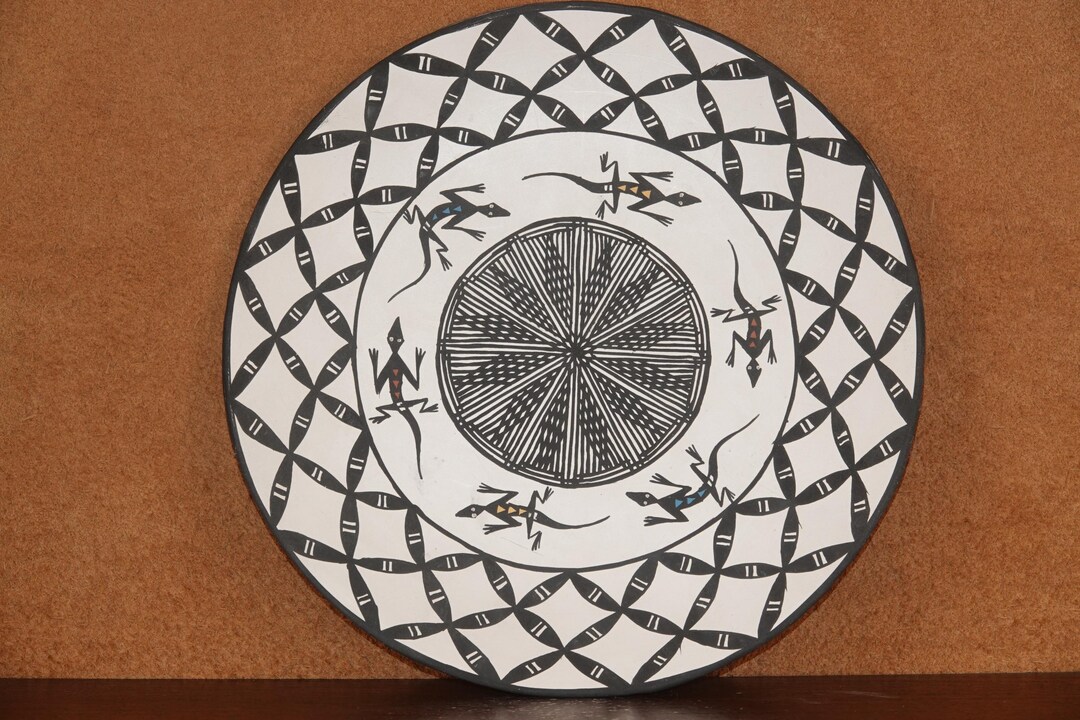 Acoma Plate With Lizards by S Phillips, 7.6