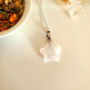 Healing Clear Quartz Star Necklace