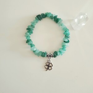 Healing Green Aventurine Lucky Clover Bracelet