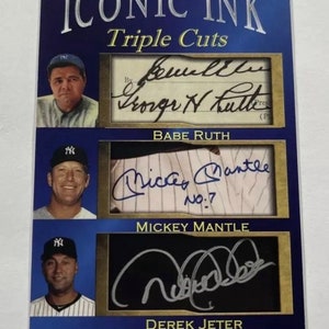 2 Card Lot Limited Edition Mickey Mantle Babe Ruth Derek