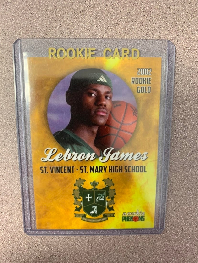 2002-2003 Lebron James ACEO Rookie Phenoms St Vincent St Mary Gold