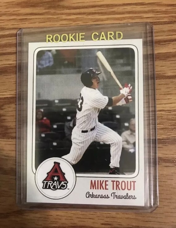 mike trout rare baseball card 2009 Mike Trout Rookie Arkansas Travelers Minor League Rookie RC