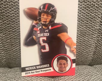 2017 Patrick Mahomes Rookie Texas Tech Hot Shot Prospects Chiefs MVP  RC
