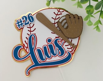 Baseball Cake Topper, Baseball Birthday Party, Baseball Party Decorations, Baseball Custom Cake Topper.