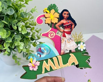 Moana Cake Topper, Moana Birthday Theme, Moana Birthday Party, Moana Party Decorations, Moana Custom Cake Topper.
