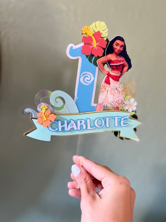 Moana Geburtstagsdeko Set - Banner & Cake Topper Für Kinderparty