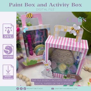 Acrylic Paint box and Activity Coloring Box | SVG and .Studio files | Silhouette cut files | Cricut cut files | Digital Files | Cutting File