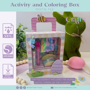 Activity Coloring Box | SVG and .Studio files | Silhouette cut files | Cricut cut files | Digital Files | Cutting File