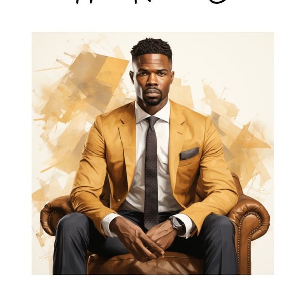 Business Black Men | Black Men Silhouette | Husband or Boyfriend | Male PNG | Websites | Book Covers |Social Media | Vision Board Clip Art