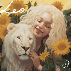 Aquarel - Leo - zwarte vrouw clipart, levendige zonnige clipart, PNG, Zodiac clipart, astrologie en horoscoop volledig commercieel gebruik