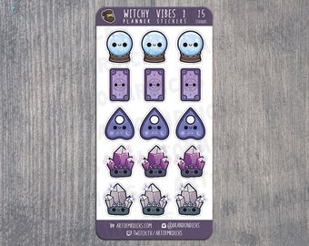 Witchy Vibes 1 | Planner Stickers | Oddish Occult Stickers | Witchy Themed Stickers