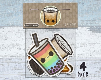 Boba Cafe ステッカーパック | Rainboba | Patreon | ステッカー