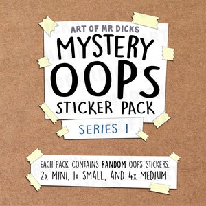 Mystery OOPS Sticker Pack Series 1 | Mystery Pack | Random Stickers