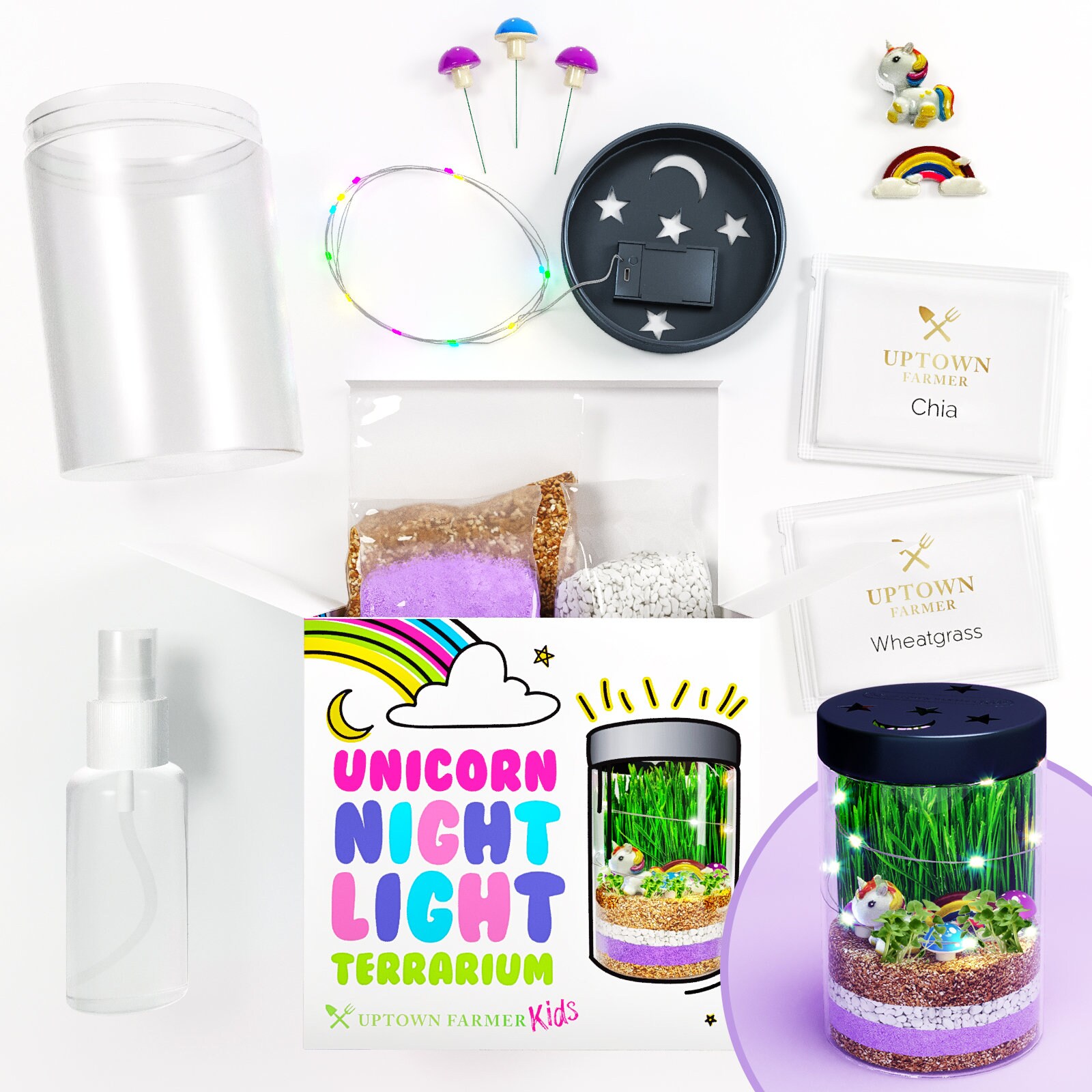 Unicorn Terrarium Kit - DIY Magical Garden Craft For Kids & Adults - View #2