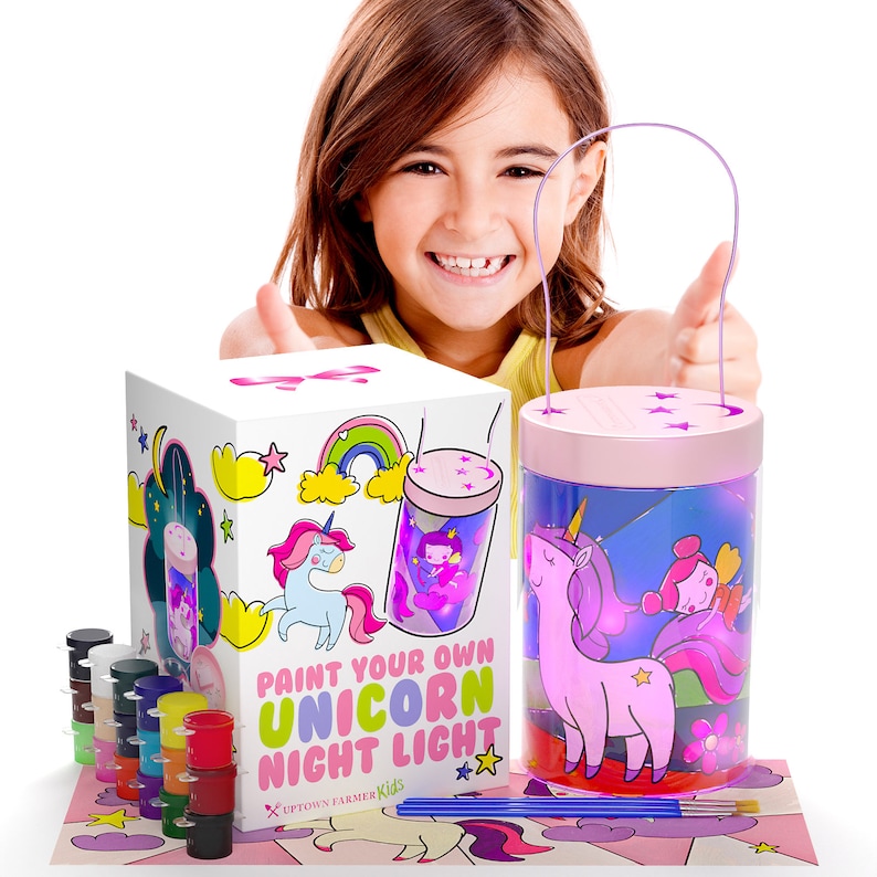 Unicorn Nightlight Paint Your Own Unicorn Art Kit Etsy