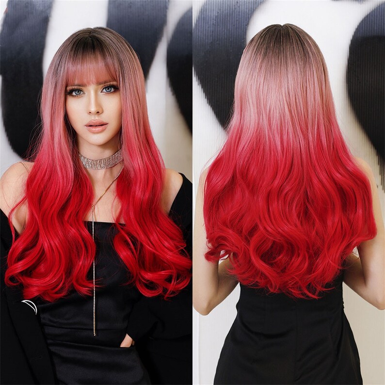 25 Luxury Wigs Long Wavy Curly Hair for Women Daily Party Etsy