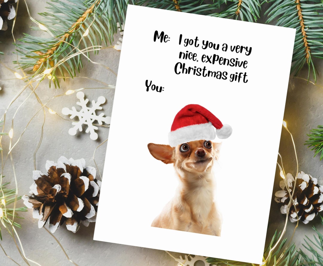 Funny Dog Christmas Card, Digital Card for Him, Card for Husband, Card ...