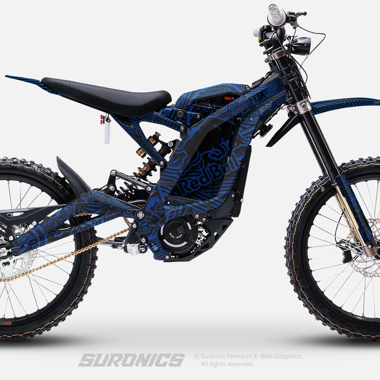 Suron Graphics Surron Light Bee X Graphics Kit RACE ART Black Blue Decals Stickers Kit ...