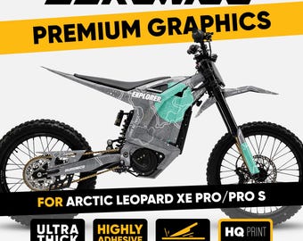 Arctic Leopard Xe Pro S Graphics Kit EXPLORER Grey Mint Decals Wrap Stickers