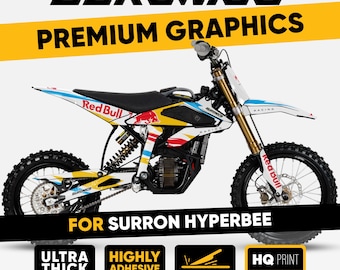 SurRon Hyper Bee Graphics Kit ORIGINAL BULL White Decals Vinyl Wrap Stickers Kit