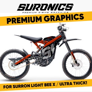 Suronics CHECKZ Graphics kit for Surron LightBee X, Segway X160 / X260, decal vynil wrap sticker