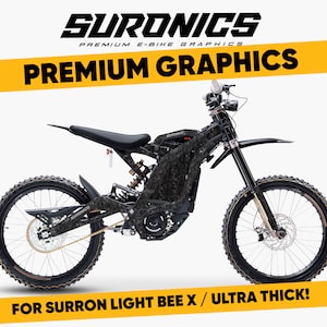 Sur-Ron Light Bee X graphics kit - FORGED CARBON Graphics kit for Surron , Segway X160 / X260, decals stickers Suronics Black Grey