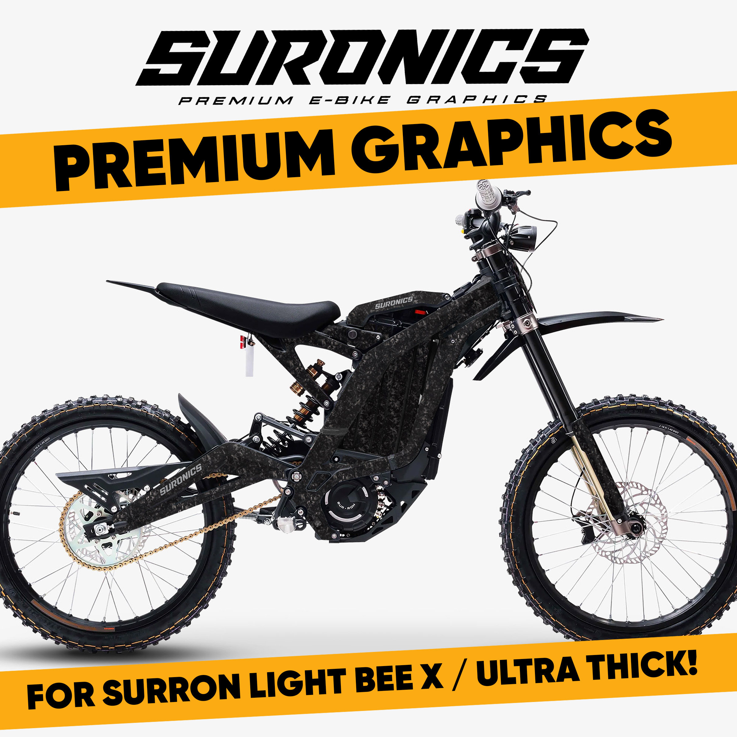 Boue ArrièRe -Boue pour Sur-Ron sur Ron Light Bee Dirt Bike Accessoires de , Noir 2 PièCes
