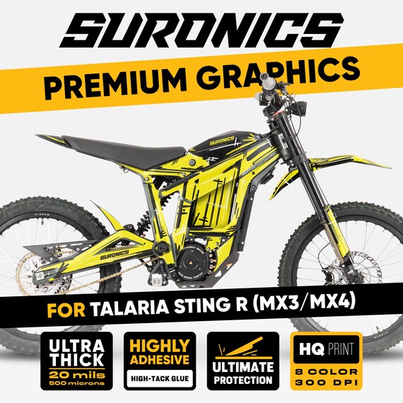 Talaria Sting Graphics Kit – MX3, MX4, MX5 Decals, Custom Vinyl Stickers, UK Made, Glossy Finish