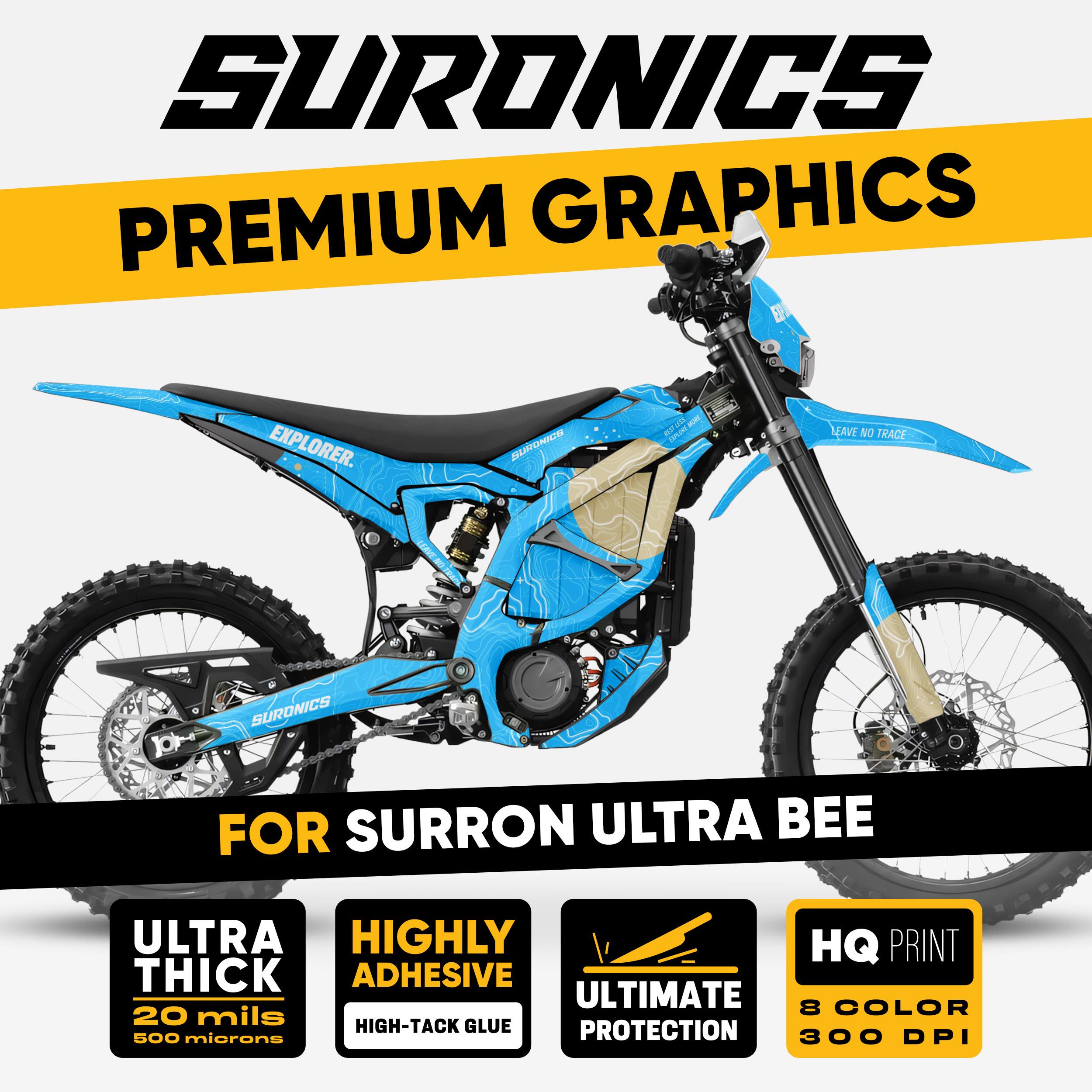 Surron Ultra Bee グラフィックキット EXPLORER ブラックシアン 