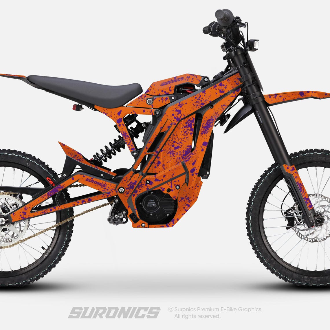 E Ride Pro SS SR Graphics Kit SPLATTER Orangepurple Decals Stickers Kit ...