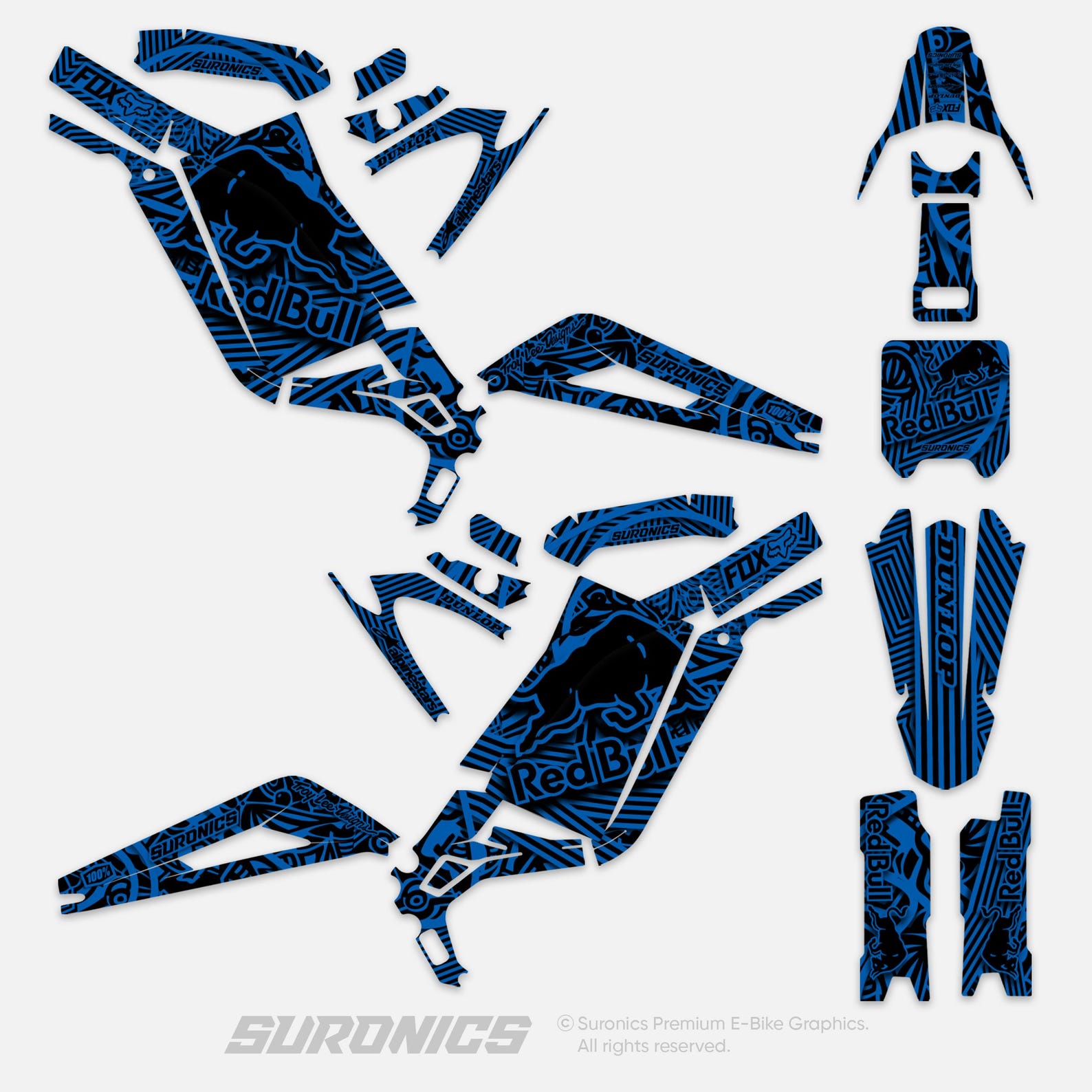 Stickers Customsurron Surron Light Bee X Graphics Kit RACE ART Black Blue Decals Stickers Kit ...