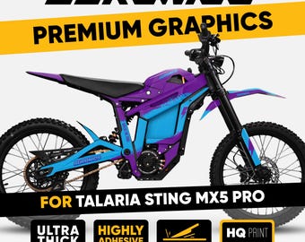 Talaria Sting MX5 PRO Graphics Kit SOLID COLOR Purple Decals